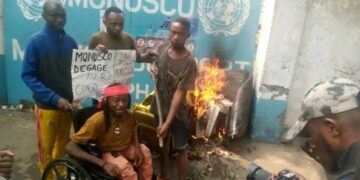 Des manifestants font irruption dans les bureaux de la MONUSCO à Goma.