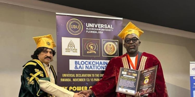 PADEV 2025 : Roger Bango honoré d’un Doctorat Honoris Causa à Kigali